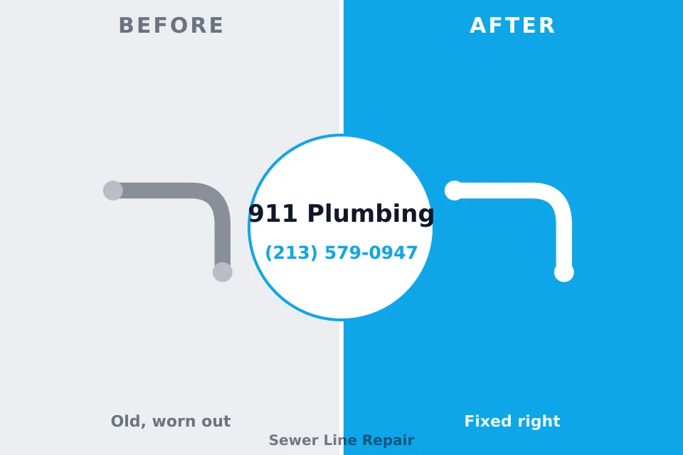 Before and after: plumbing repair Ellettsville, IN